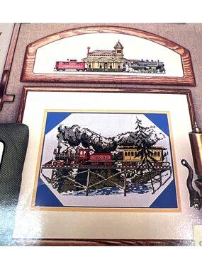 Highballin Trains Cross-Stitch Pattern Book  Puckerbrush Inc. Book 17 Railroad